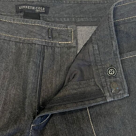 Kenneth Cole Gray Flare Jeans Size 2 Pintuck Y2K Style Discontinued $98 MSRP - Picture 8 of 11